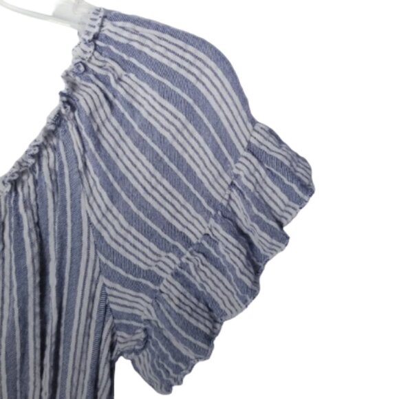 Brandy Melville Stripe Off The Shoulder Romper‎ One Size - Picture 6 of 9